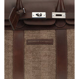 Travel Bag in leather and fabric