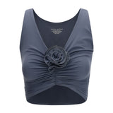 Ruched Flower Top