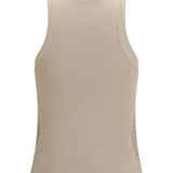 Top in cotton with luminous embroidery