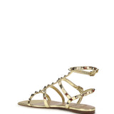 Rockstud flat Sandals laminated leather