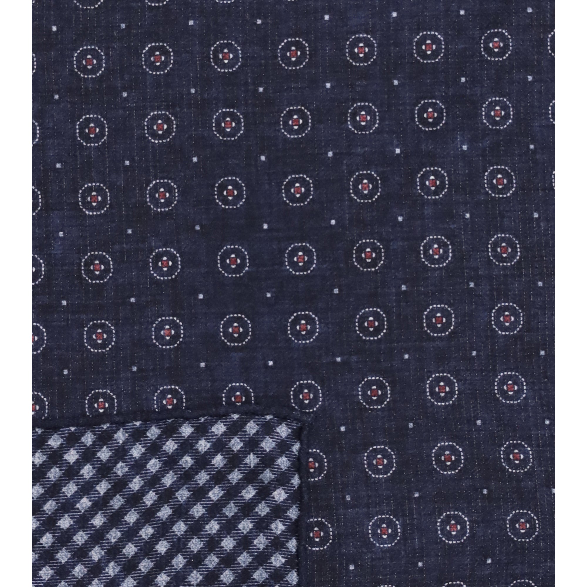 Ethnic-patterned silk Pocket Square