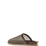 Mesh Mules with rhinestones