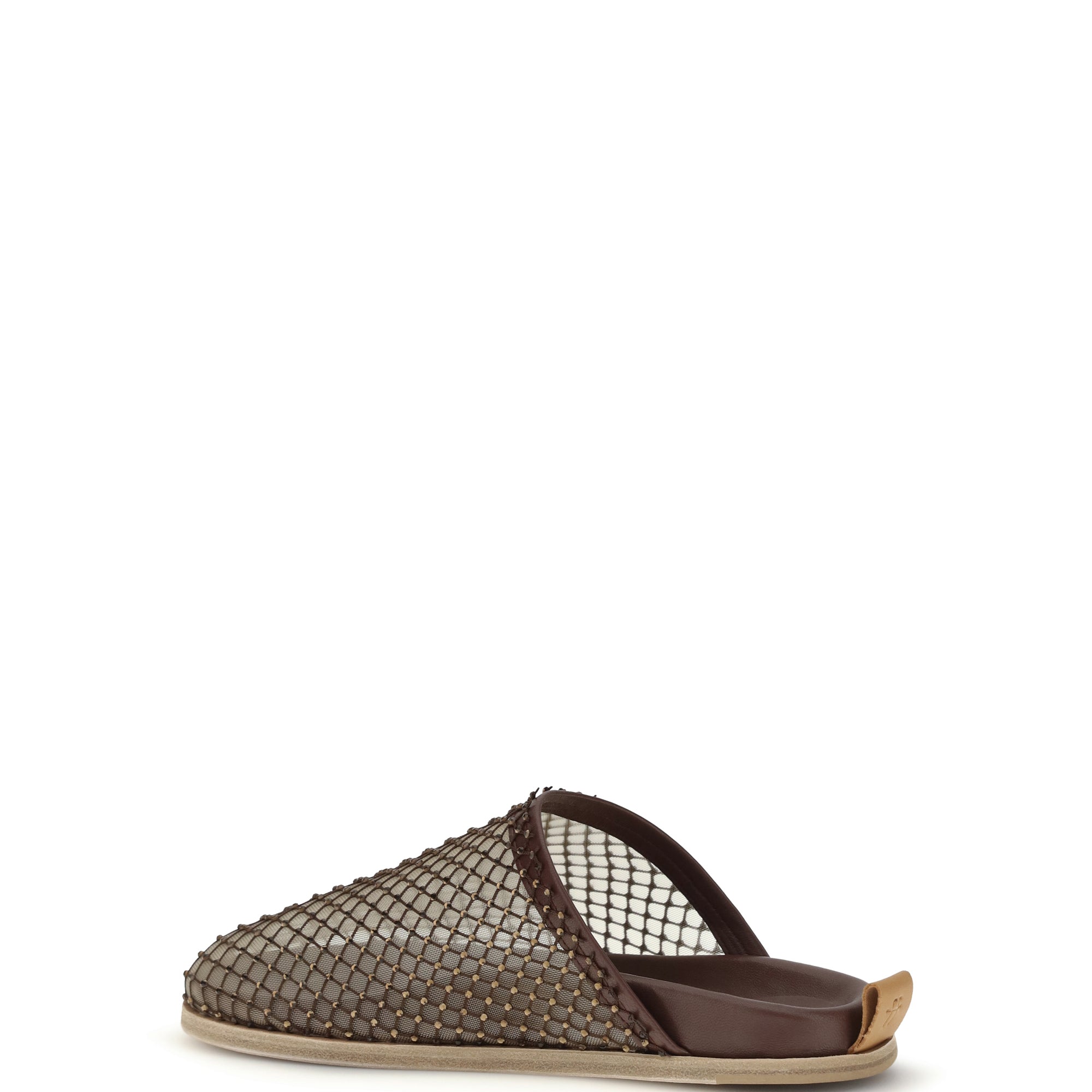 Mesh Mules with rhinestones