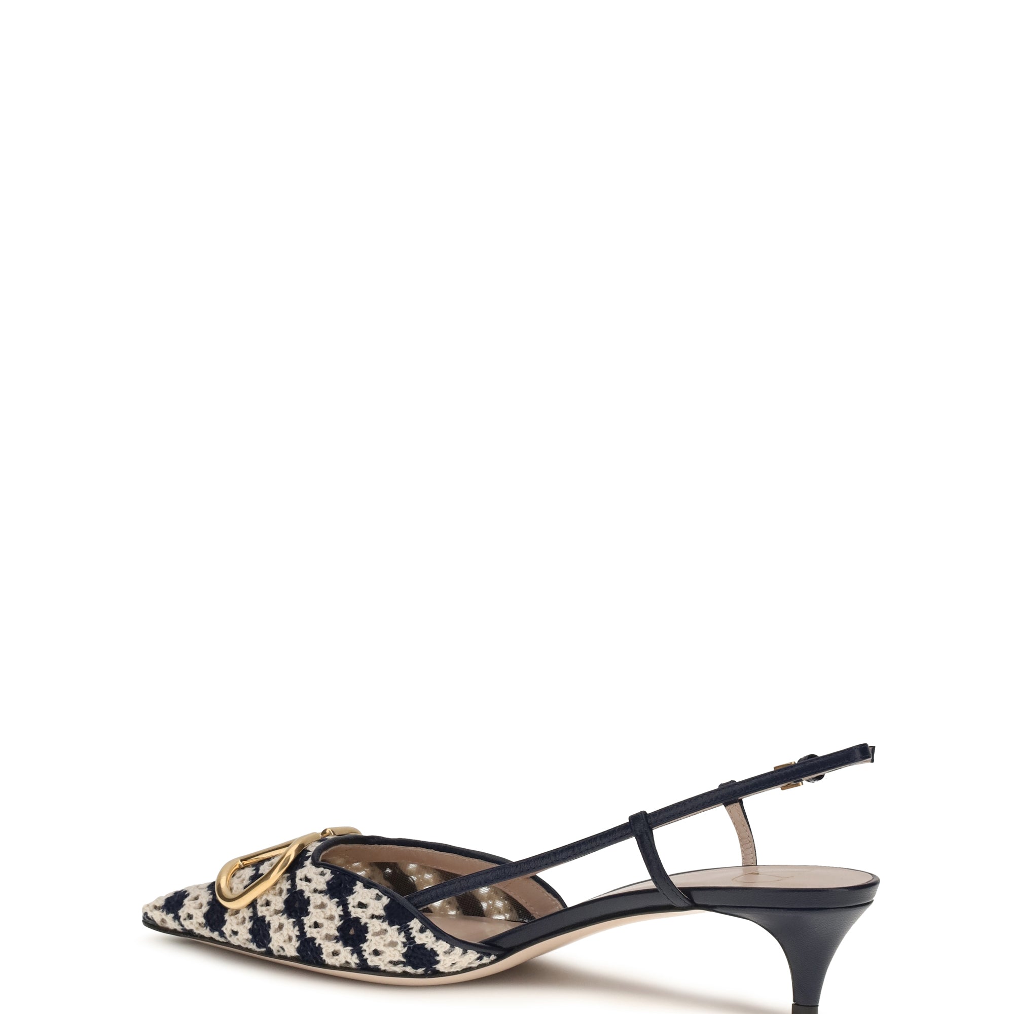 VLogo Signature slingback Pumps in crochet fabric