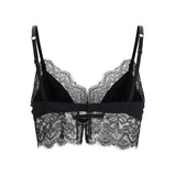 Satin soft-cup bralette Bra with lace