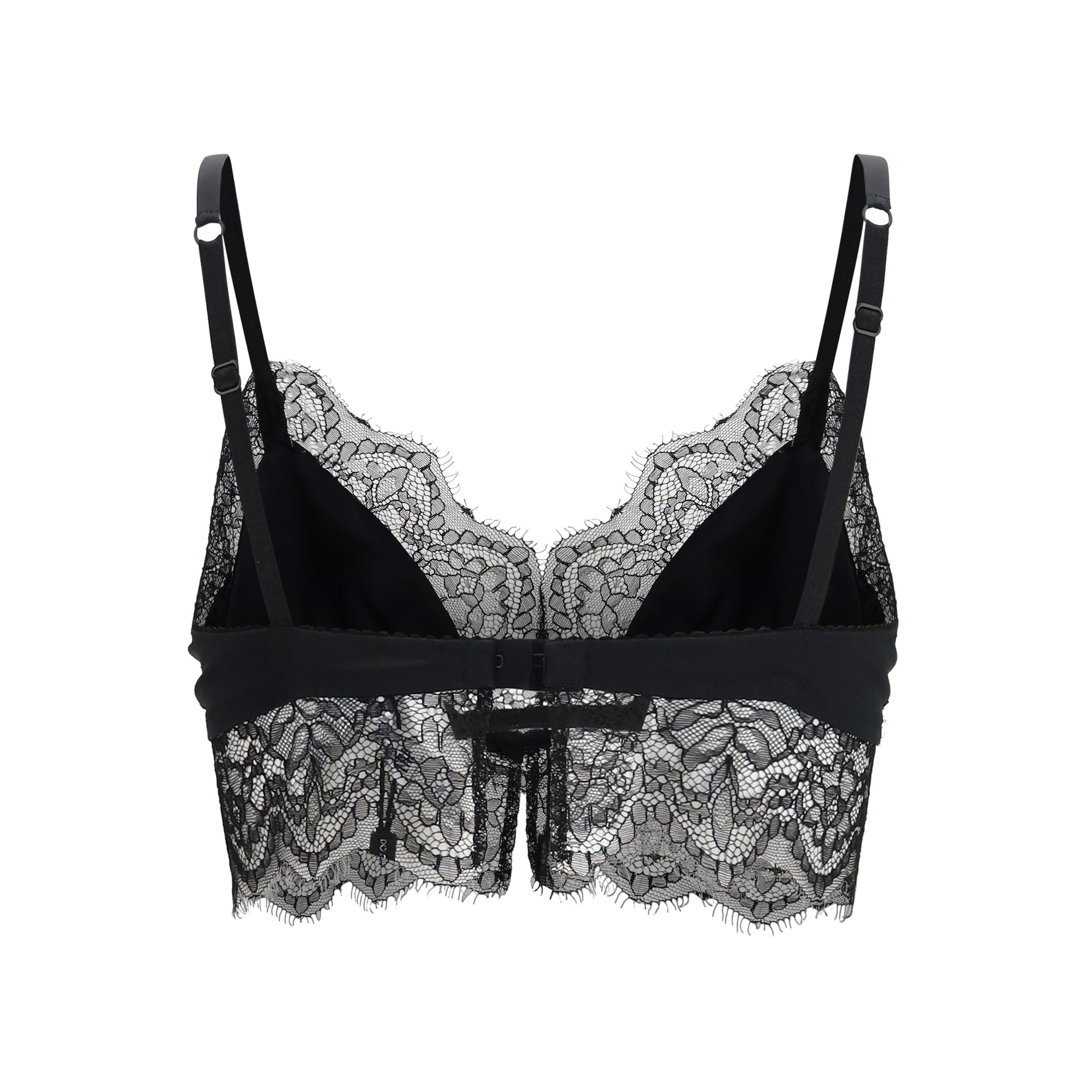 Satin soft-cup bralette Bra with lace