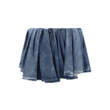 Asymmetrical denim patterned Skirt