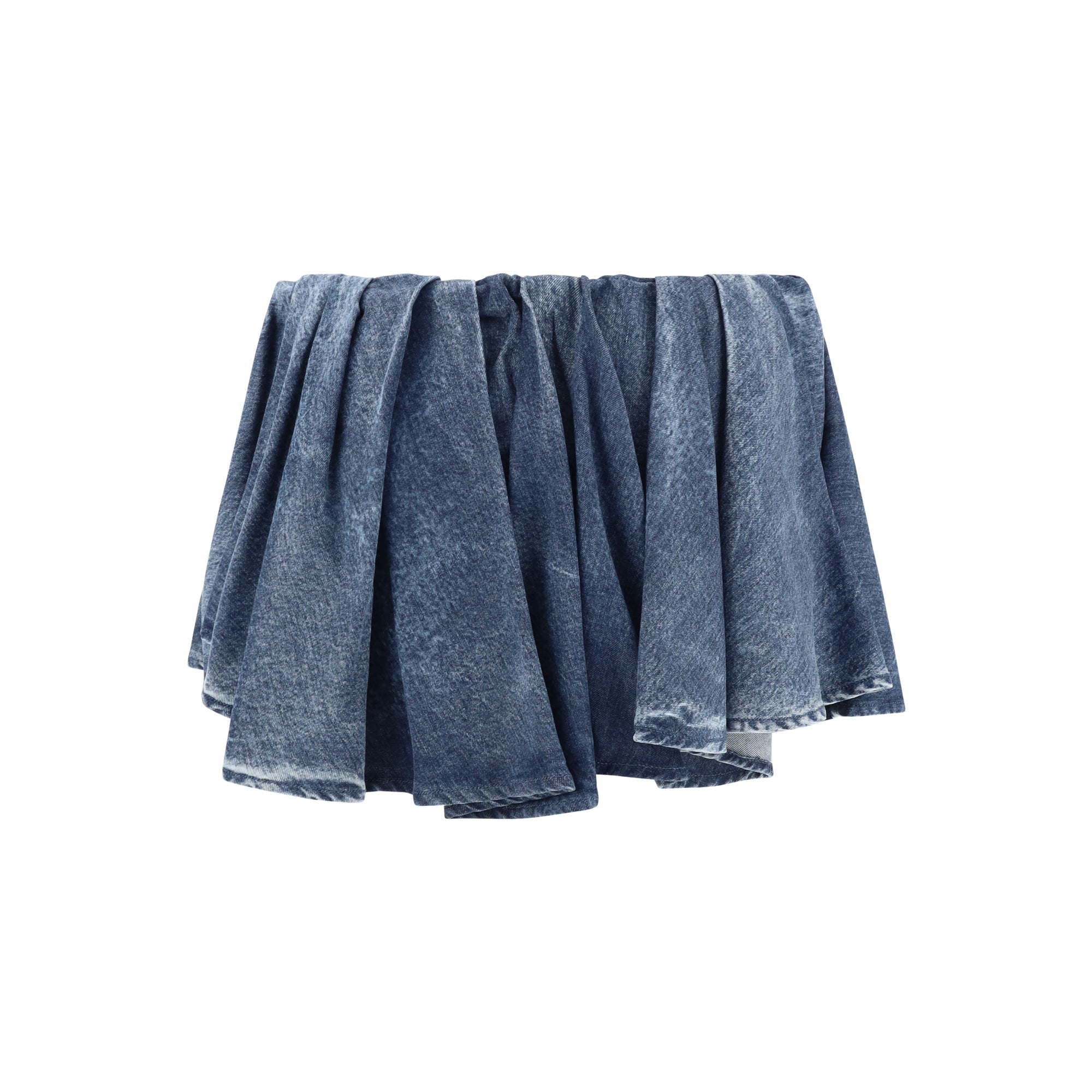 Asymmetrical denim patterned Skirt