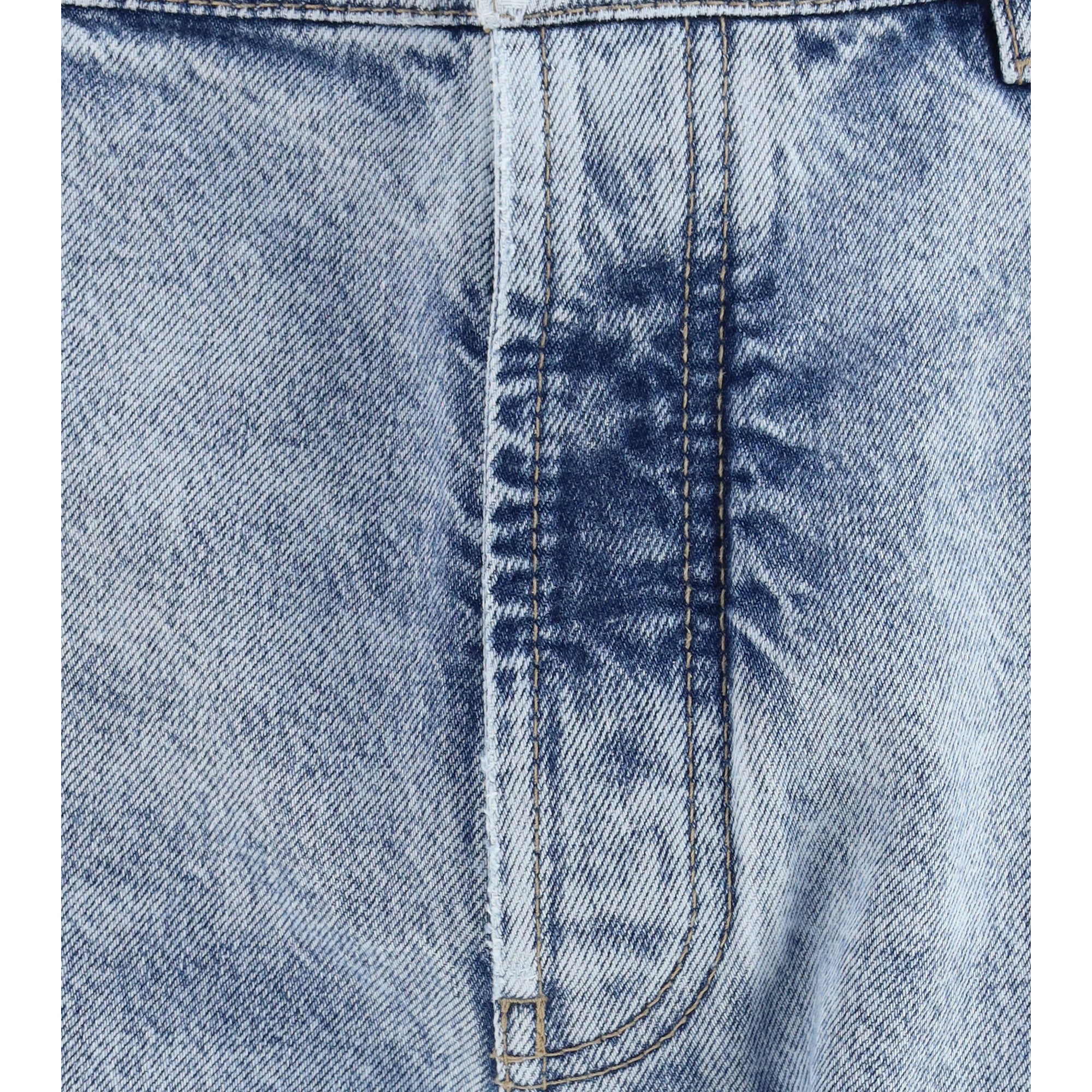 Straight-leg turn-up Jeans