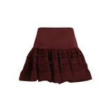 Wool crinoline ruffle mini Skirt