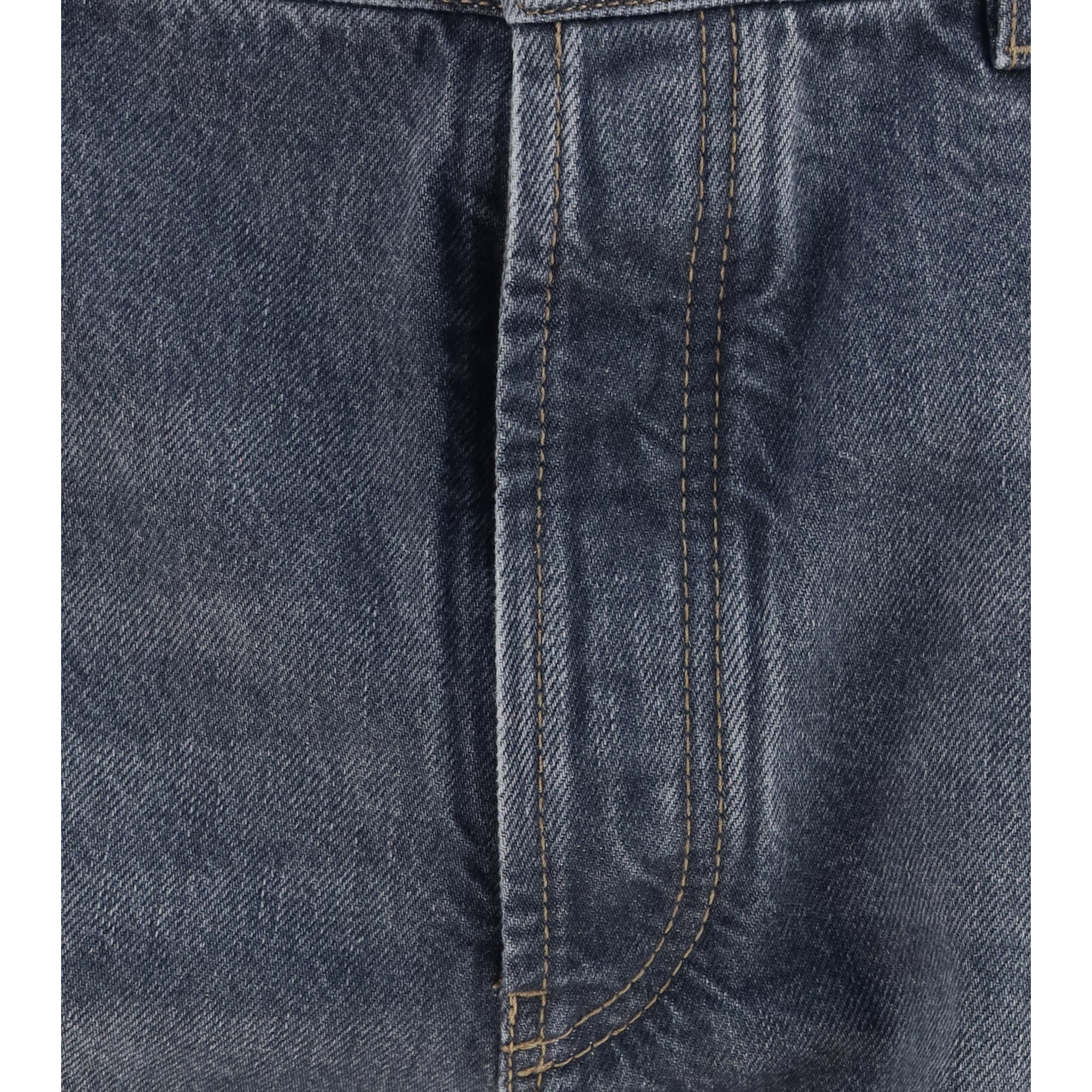 Straight-leg turn-up Jeans