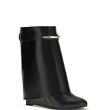 Leather Shark Ankle Boots