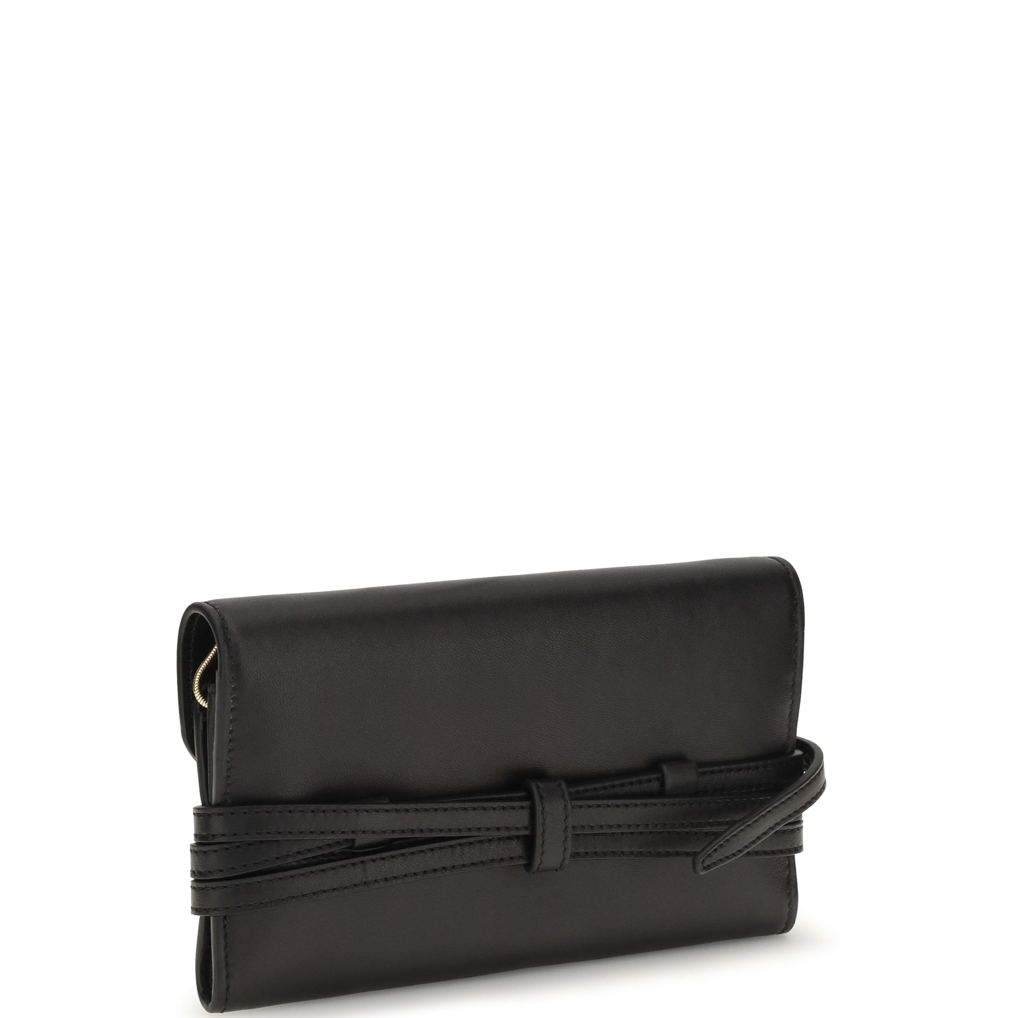 Leather Wallet with buckle detail