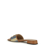 VLogo Signature raffia slide Sandals