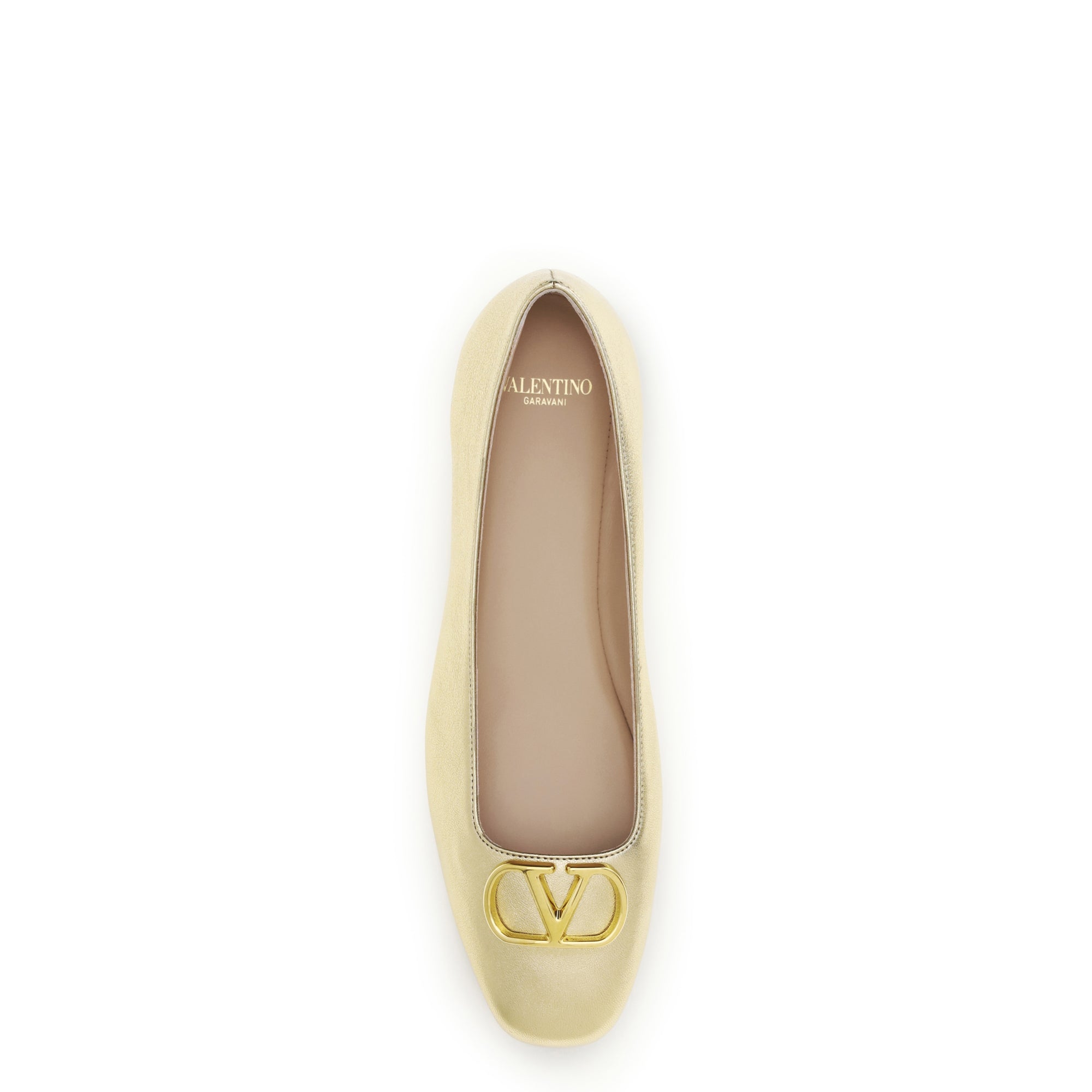 VLogo Signature laminated nappa Ballerinas