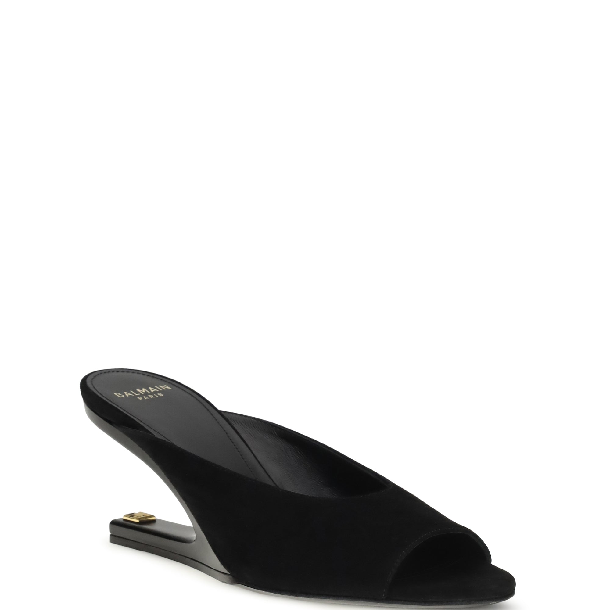 Suede open-toe Mules