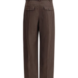 Belted linen Pants