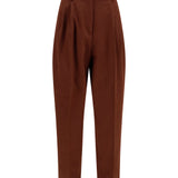 Wool-blend elasticated-waist Pants